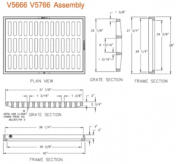 25 7/8" Grate with Frame